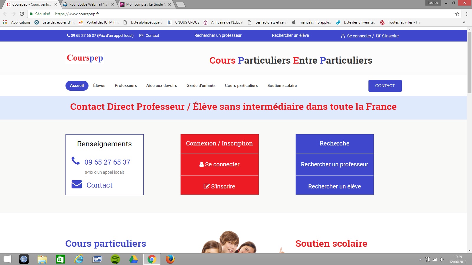 Cours particuliers Courspep Student Corner